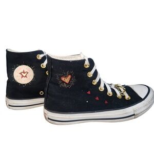 CONVERSE All Star Hearts Shoes Womens 5.5‎ Chuck Taylor Platform Valentine's